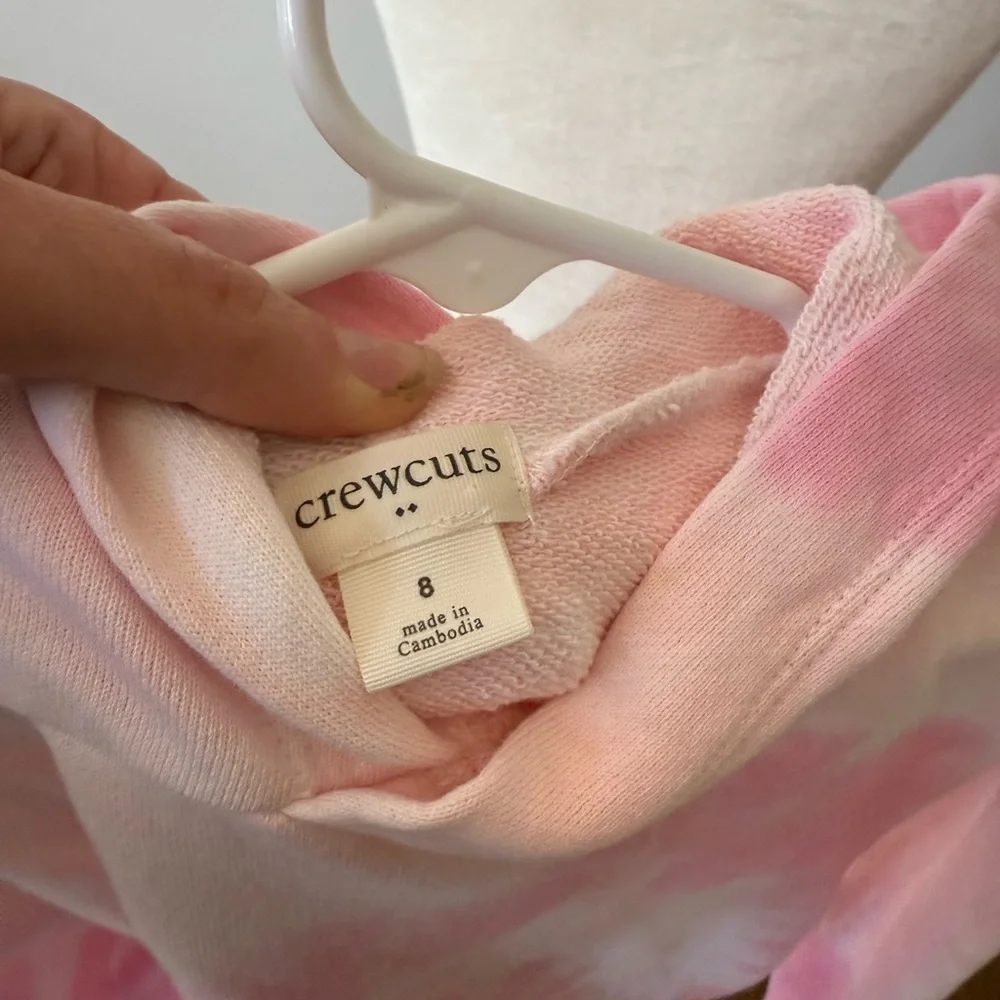 Crewcuts Girls Tie dye Hooded sweater dress